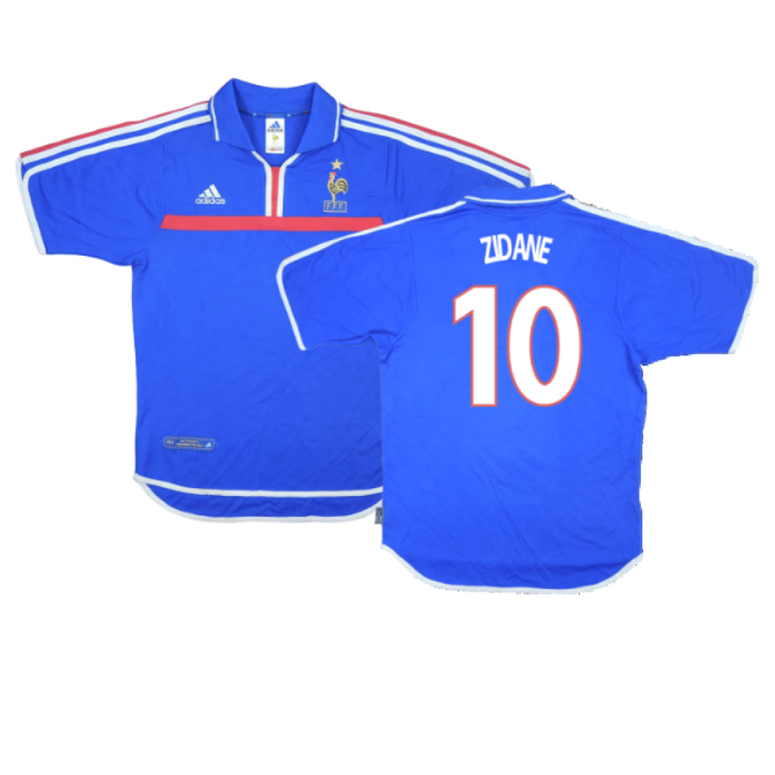 France 2000-02 Home Shirt (Very Good) (ZIDANE 10)