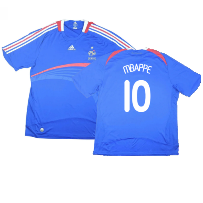 France 2007-08 Home Shirt (M) (Excellent) (Mbappe 10)