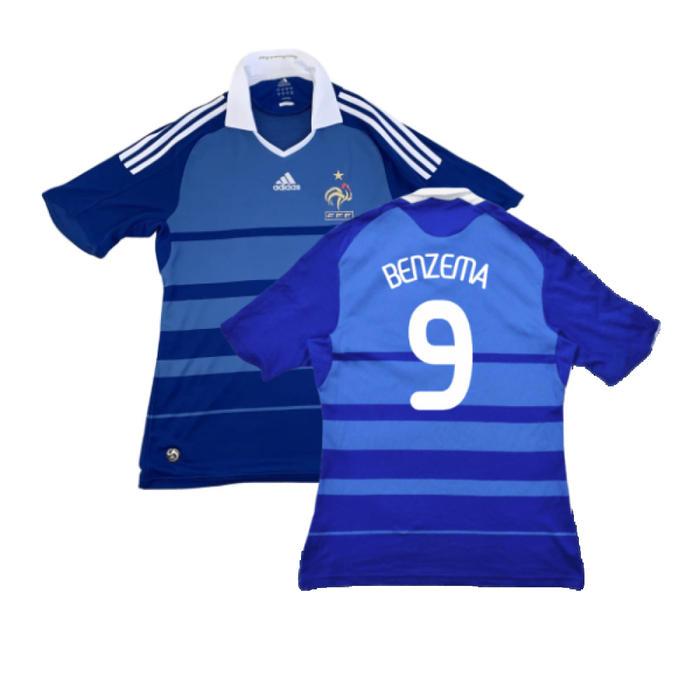 France 2008-09 Home Shirt (Very Good) (Benzema 9)