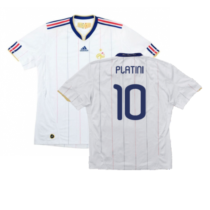 France 2010-11 Away Shirt (M) (Excellent) (PLATINI 10)