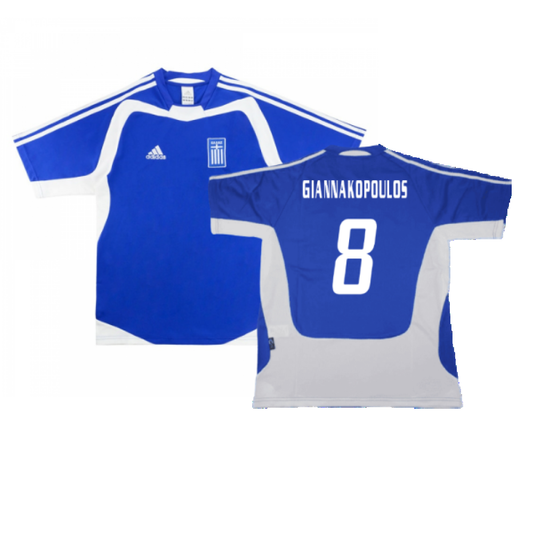 Greece 2004-06 Home Shirt (XL) (Excellent) (Giannakopoulos 8)_0