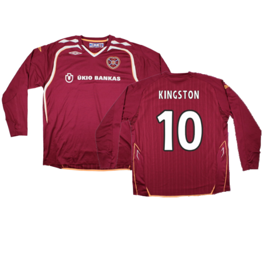 Hearts 2007-08 Long Sleeve Home Shirt (XXL) (Excellent) (Kingston 10)_0