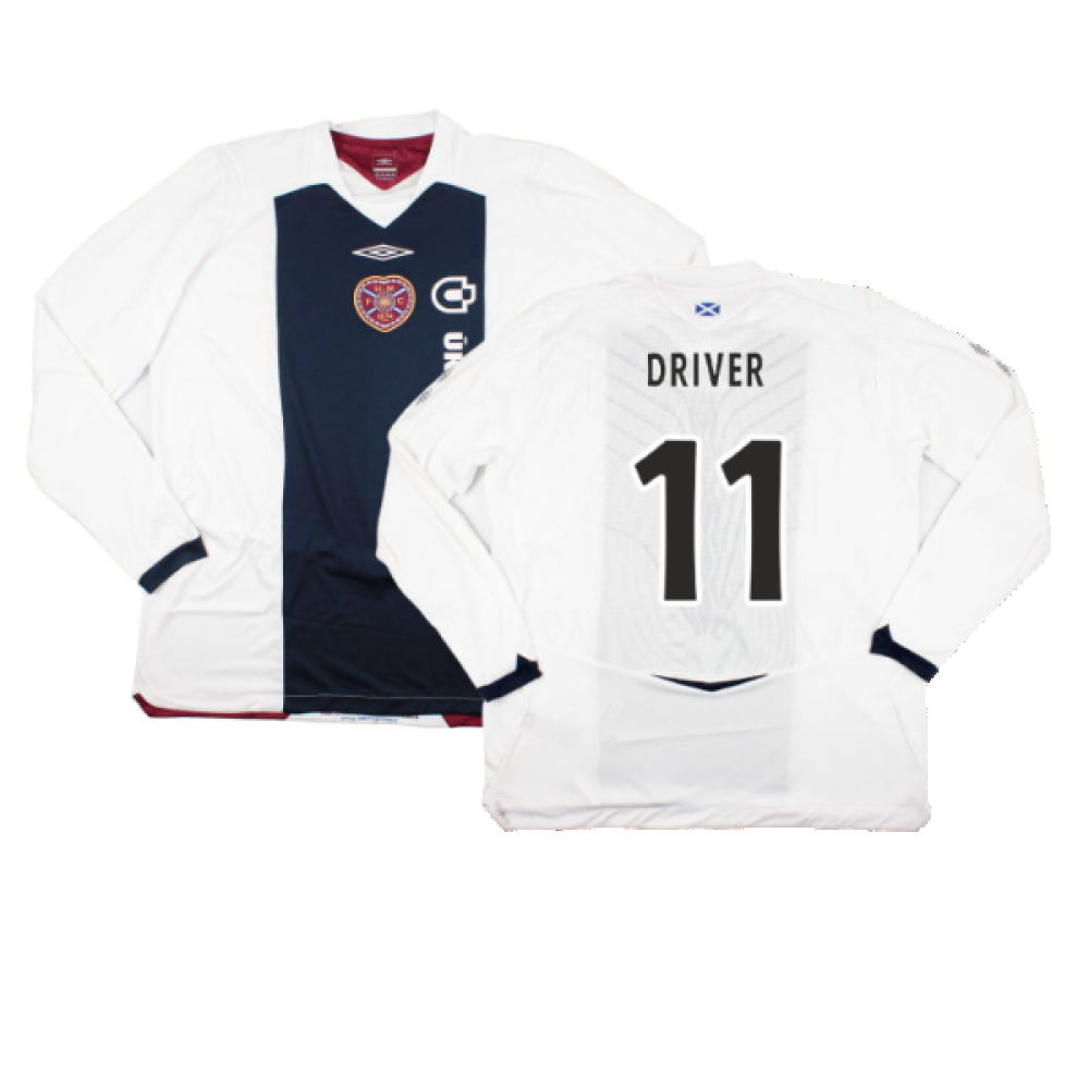 Hearts 2008-09 Long Sleeve Away Shirt (XXL) (Driver 11) (Mint)_0