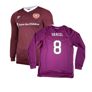 Hearts 2019-20 Long Sleeve Home Shirt (YL) (Skacel 8) (BNWT)_0