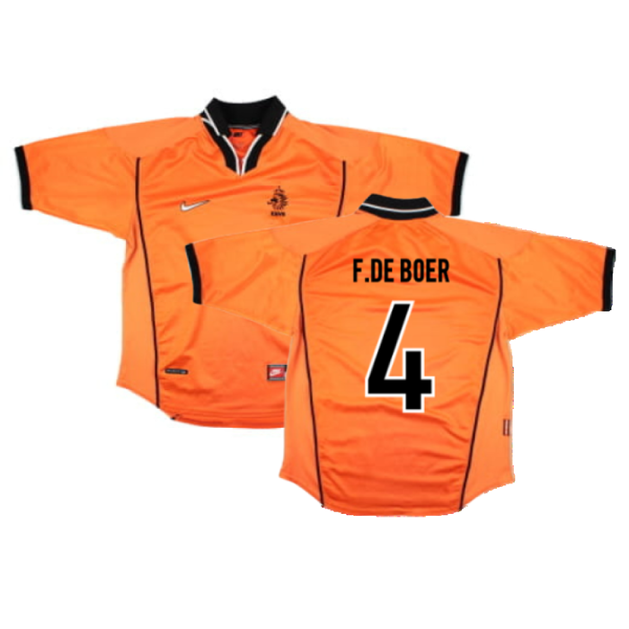 Holland 1998-1999 Home Shirt (M) (Good) (F.De Boer 4)