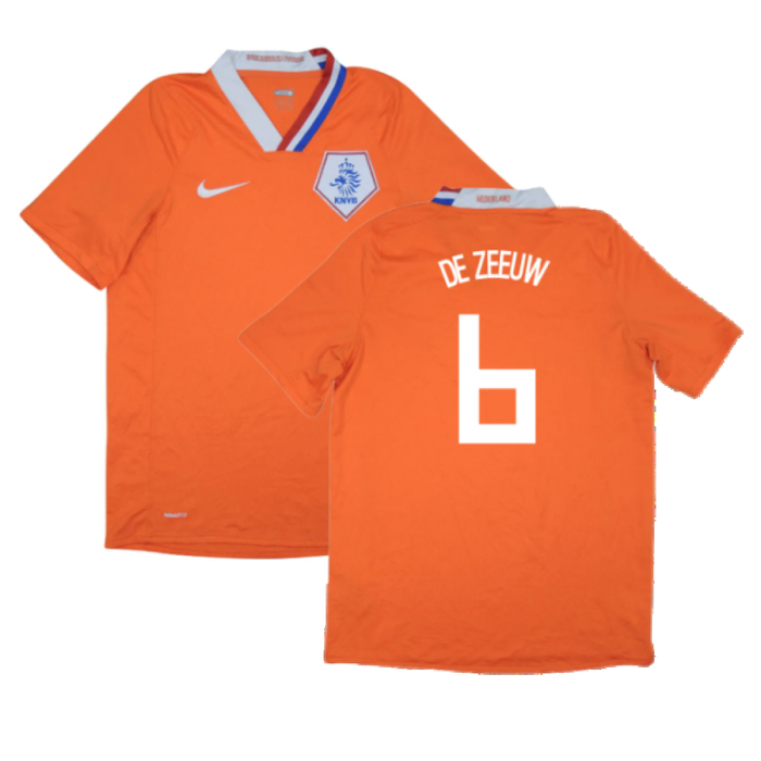 Holland 2008-10 Home Shirt (M) (Excellent) (De Zeeuw 6)