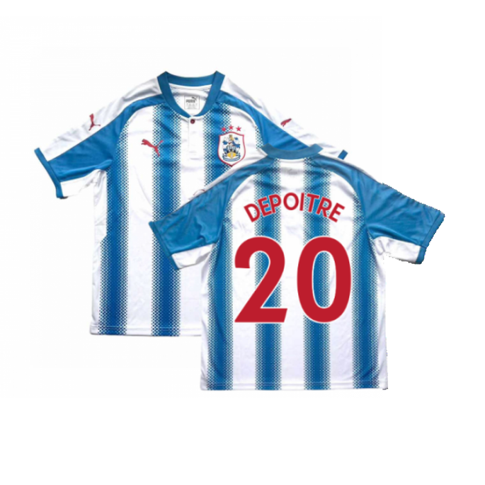 Huddersfield 2017-18 Home Shirt (Mint) (Depoitre 20)