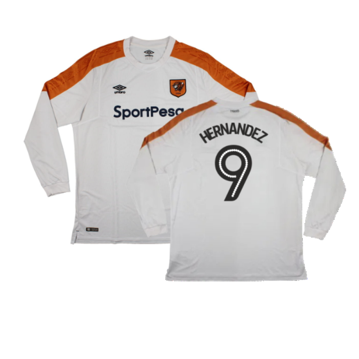 Hull City 2017-18 Long Sleeve Away Shirt (XXL) (Excellent) (Hernandez 9)