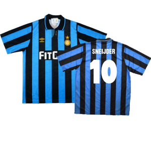 Inter Milan 1991-1992 Home Shirt (L) (Excellent) (SNEIJDER 10)_0