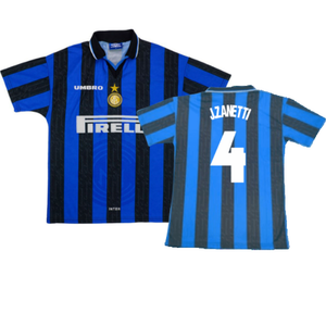 Inter Milan 1997-98 Home Shirt (M) (Excellent) (J.ZANETTI 4)_0