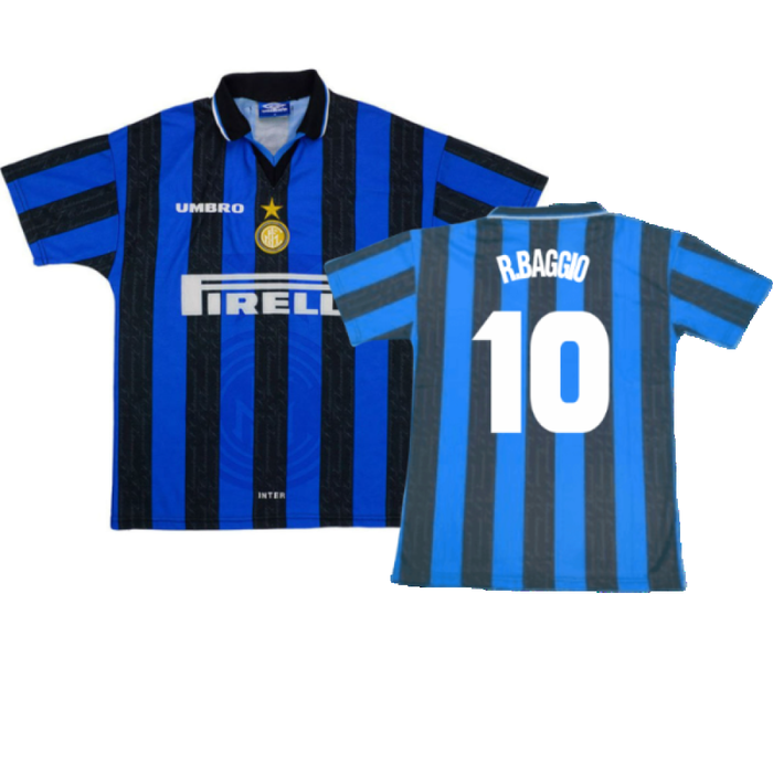 Inter Milan 1997-98 Home Shirt (M) (Excellent) (R.Baggio 10)