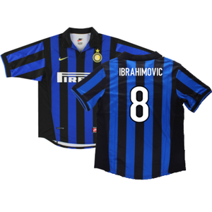 Inter Milan 1998-1999 Home Shirt (M) (Very Good) (IBRAHIMOVIC 8)_0