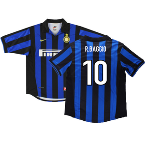 Inter Milan 1998-1999 Home Shirt (XL) (Very Good) (R.Baggio 10)_0