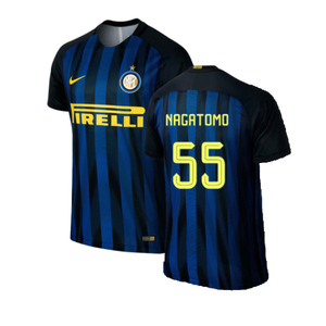 Inter Milan 2016-17 Home Shirt (S) (Excellent) (Nagatomo 55)_0