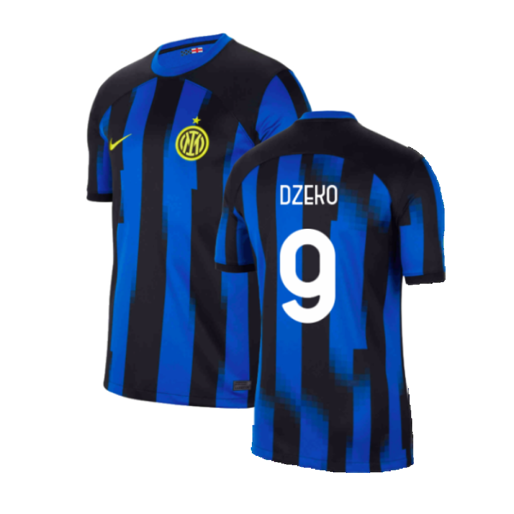Inter Milan 2023-24 Home Shirt (SB) (Dzeko 9) (Excellent)_0