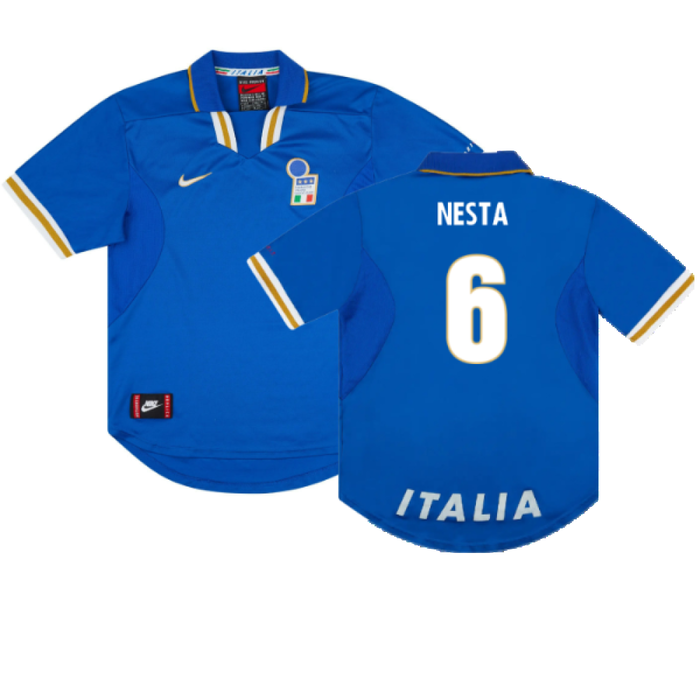 Italy 1996-97 Home Shirt (Very Good) (NESTA 6)