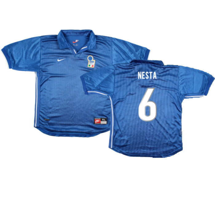 Italy 1998-99 Home Shirt (XL) (Excellent) (Nesta 6)