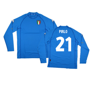 Italy 2000-2002 Home Long Sleeve Shirt (XXL) (Excellent) (PIRLO 21)_0