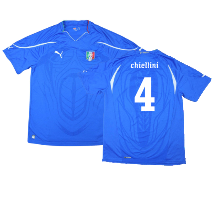 Italy 2010-11 Home Shirt (XL) (Very Good) (Chiellini 4)