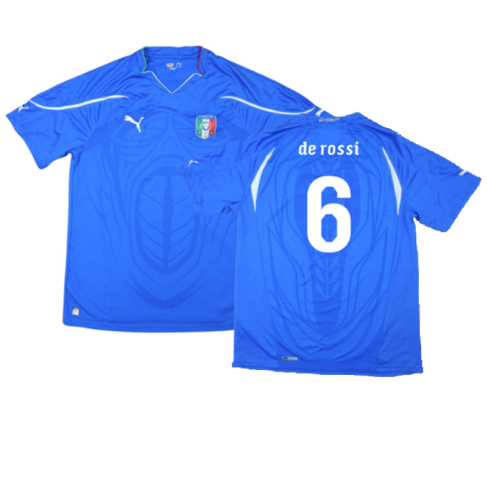 Italy 2010-11 Home Shirt (L) (Excellent) (De Rossi 6)