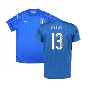 Italy 2016-17 Home Shirt (XLB) (Good) (Astori 13)_0