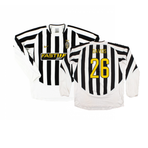 Juventus 2003-04 Long Sleeve Home Shirt (M) (Very Good) (Davids 26)_0