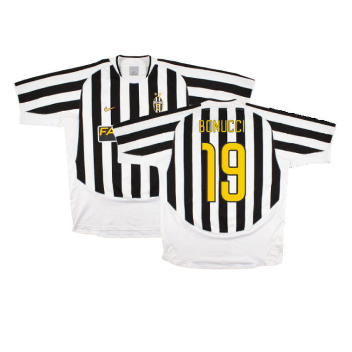 Juventus 2003/2004 Home Shirt (Excellent) (Bonucci 19)