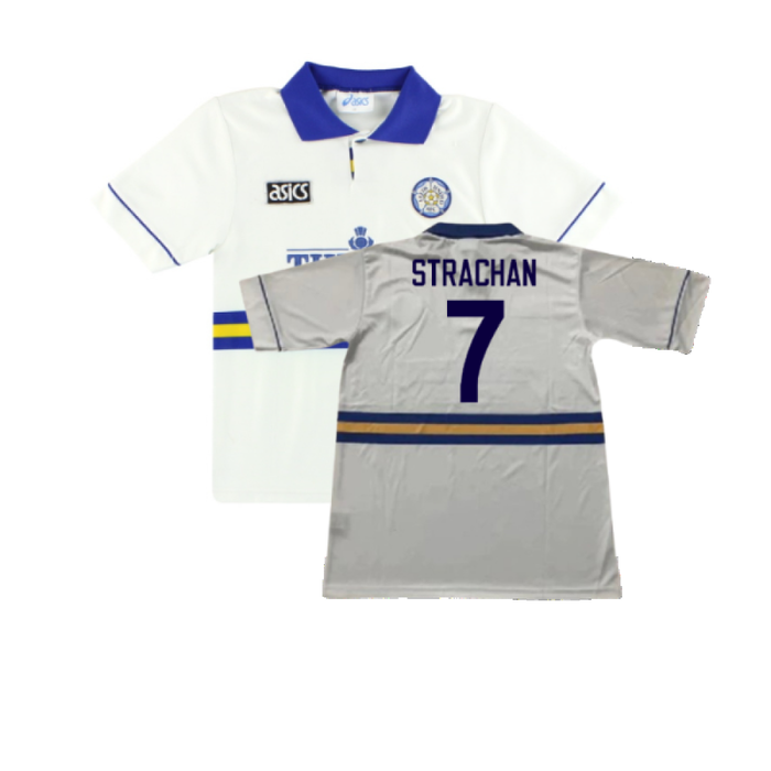 Leeds United 1993-95 Home Shirt (L) (Excellent) (STRACHAN 7)