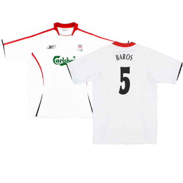 Liverpool 2005-06 Away Shirt (S) (Mint) (Baros 5)