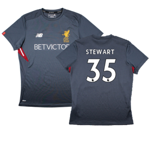 Liverpool 2017-18 New Balance Training Shirt (L) (Stewart 35) (Excellent)_0