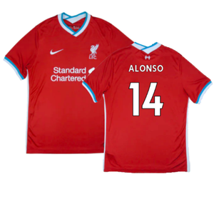 Liverpool 2020-21 Home Shirt (S) (Mint) (ALONSO 14)_0