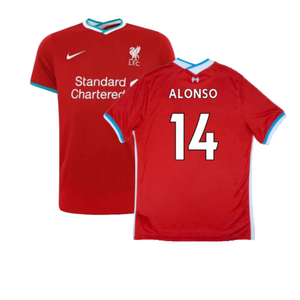 Liverpool 2020-21 Home Shirt (Excellent) (ALONSO 14)_0