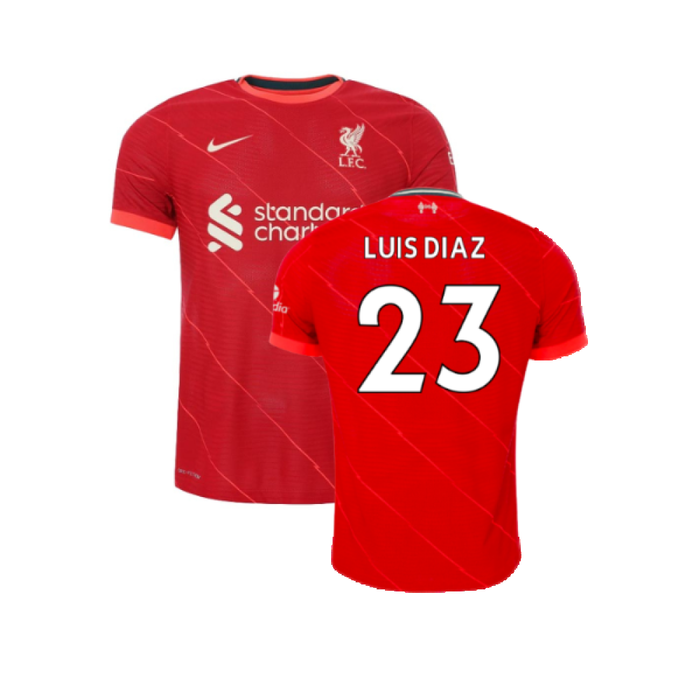 Liverpool 2021-2022 Vapor Home Shirt (Excellent) (LUIS DIAZ 23)