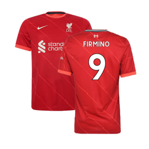 Liverpool 2021-22 Home Shirt (L)  (FIRMINO 9) (Excellent)_0