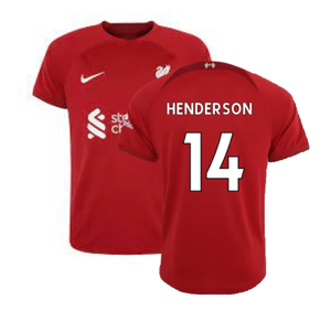 Liverpool 2022-23 Home Shirt (S) (Excellent) (HENDERSON 14)_0