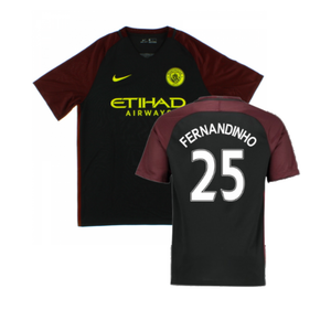 Manchester City 2016-17 Away Shirt (XXL) (Excellent) (Fernandinho 25)_0