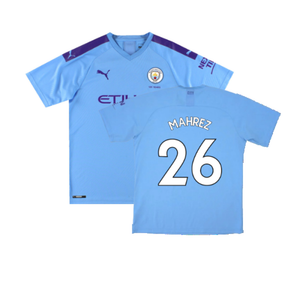 Manchester City 2019-20 Home Shirt (Excellent) (Mahrez 26)_0