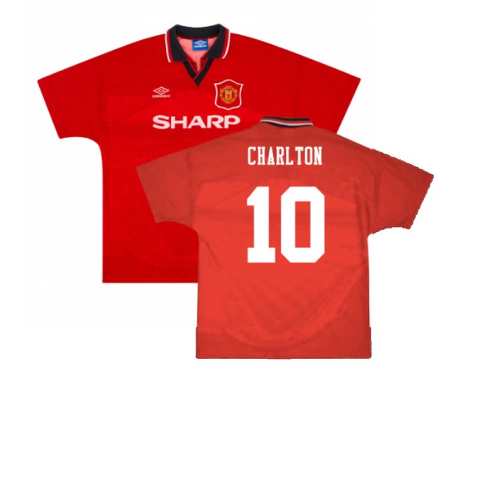 Manchester United 1994-96 Home Shirt (Excellent) (Charlton 10)