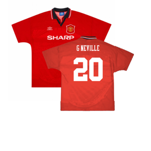 Manchester United 1994-96 Home Shirt (Excellent) (G Neville 20)_0