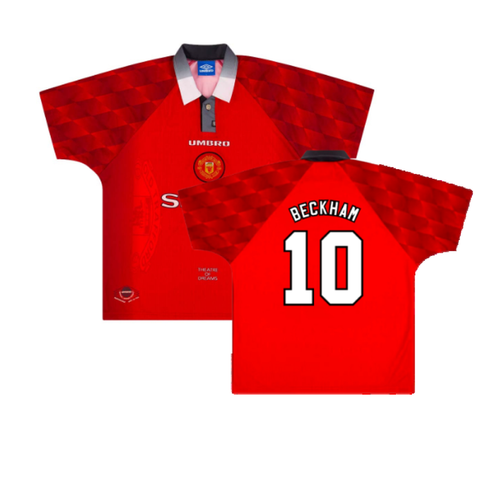 Manchester United 1996-98 Home (M) (Very Good) (Beckham 10)