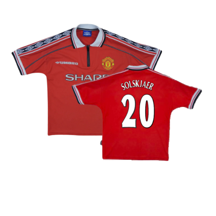 Manchester United 1998-00 Home Shirt (Y) (Excellent) (Solskjaer 20)