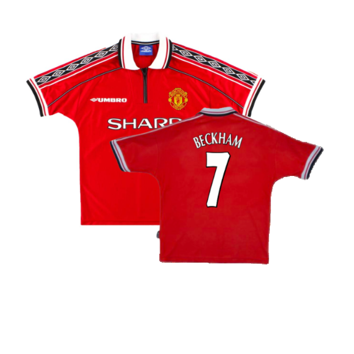 Manchester United 1998-2000 Home (M) (Very Good) (Beckham 7)