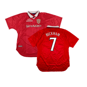 Manchester United 1999-2000 Champions League Home Shirt (XXL) (Excellent) (Beckham 7)_0