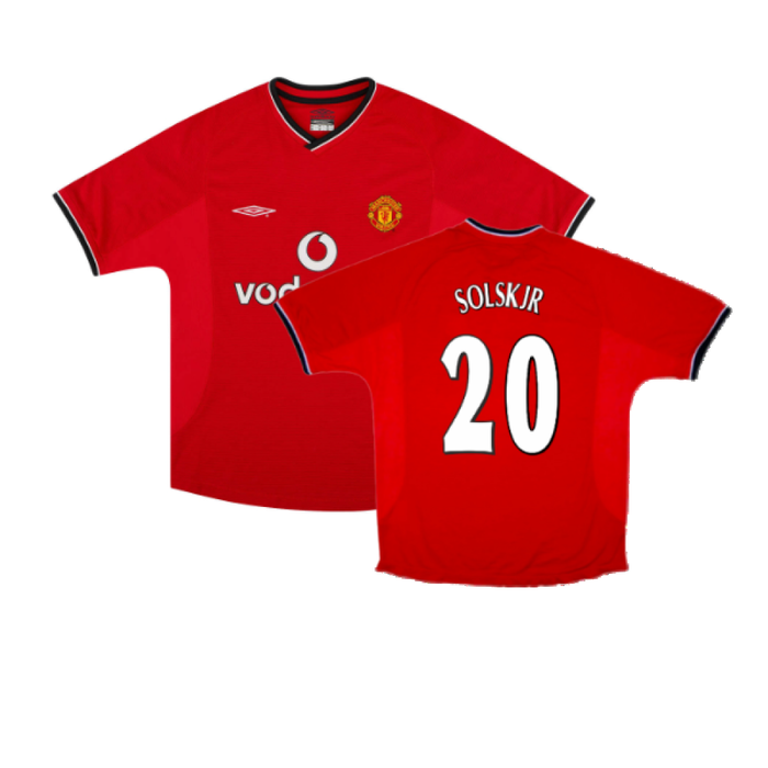 Manchester United 2000-02 Home Shirt (L) (Excellent) (Solskjær 20)