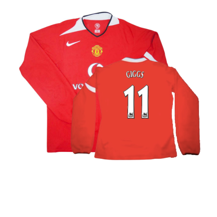 Manchester United 2004-06 Home L/S Shirt (XL) (Very Good) (GIGGS 11)