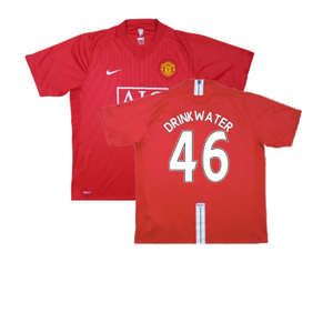 Manchester United 2007-09 Home Shirt (XL) (Excellent) (Drinkwater 46)_0