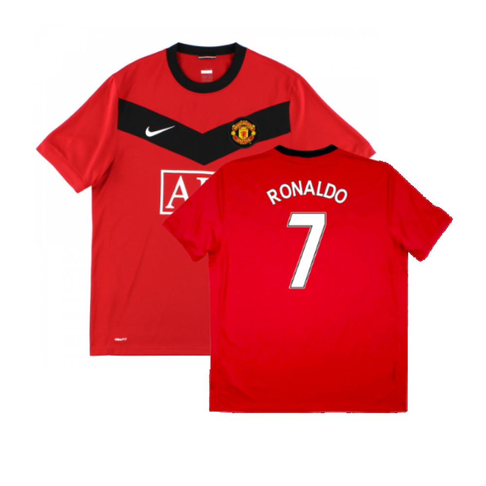 【正規07-09 Manchester U CL  Ronaldo#7】 2007-09 Manchester United Home Shirt Ronaldo #7 - 7/10 - (L)