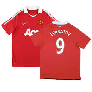 Manchester United 2010-11 Home Shirt (Very Good) (Berbatov 9)_0