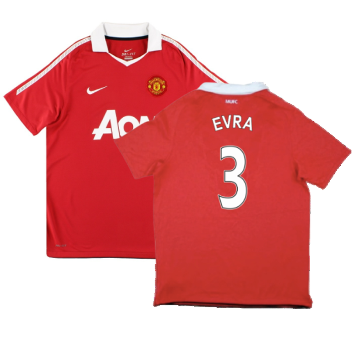 Manchester United 2010-11 Home Shirt (S) (Good) (Evra 3)