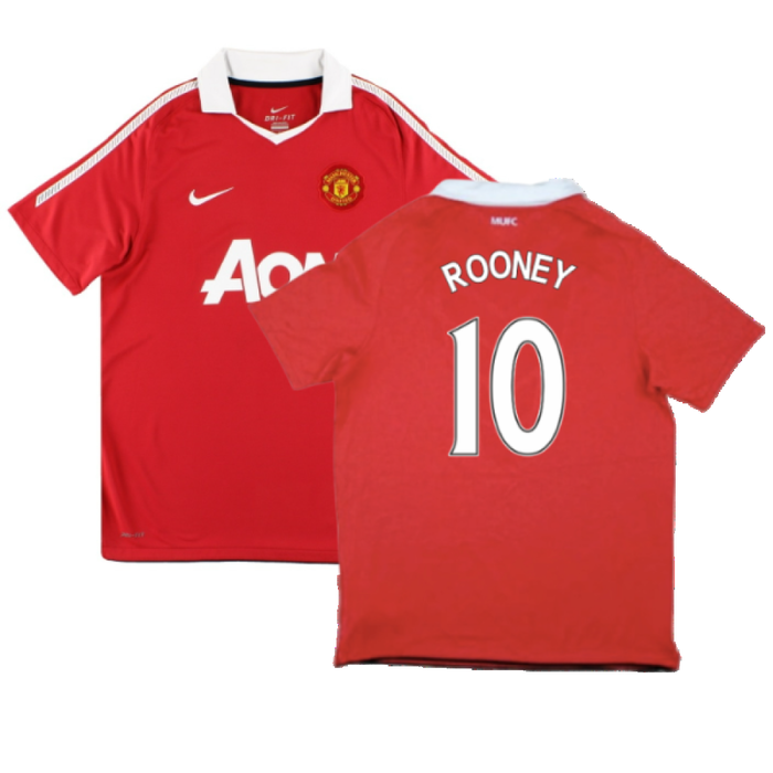 Manchester United 2010-11 Home Shirt (Very Good) (Rooney 10)